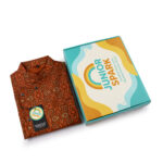 Aurora Orange Drape Panjabi + White Payjama - Image 5