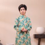 Tie-Dye Green Breeze Panjabi + White Payjama