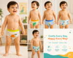 Dino Friends Baby Underwear 5pcs Set - Image 3
