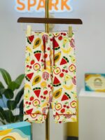 Fruit Fiesta Linen Nightwear Set- Yellow - Image 3