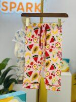 Fruit Fiesta Linen Nightwear Set- Pink - Image 3