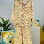 Berry Avocado Linen Nightwear Set