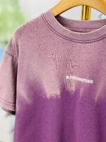 Purple Mist Fade Urban Drop Shoulder Cotton T-Shirt - Image 2