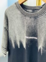Black Ash Fade Urban Drop Shoulder Cotton T-Shirt - Image 2