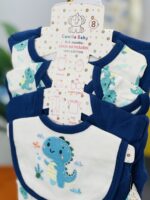 Blue Dino Newborn Set - 8 Pcs - Image 2