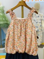 Floral Ruffle Denim Shorts Set - Image 2